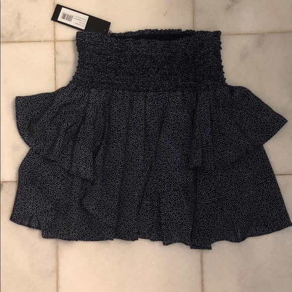 Halston Heritage Blue/White Polka Dot Skirt - Picture 1 of 3